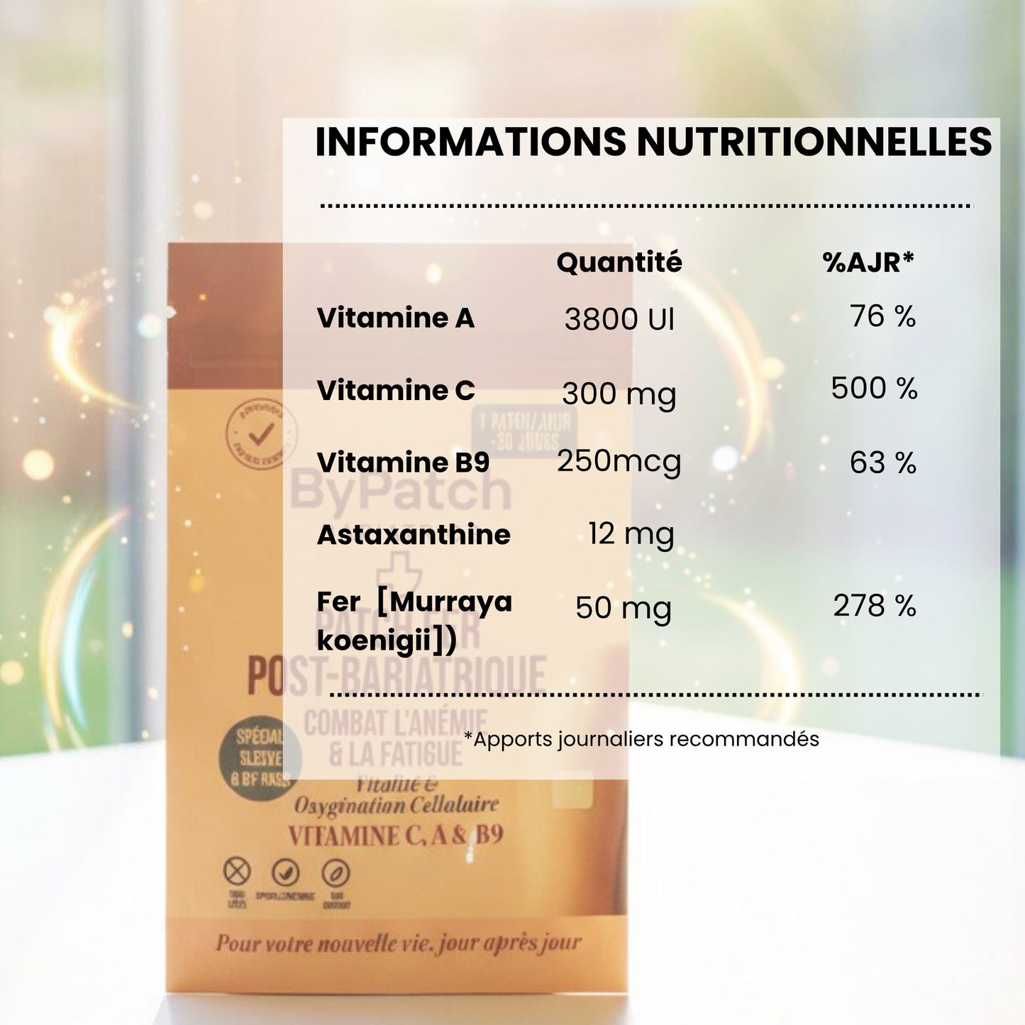 Patch Fer post- bariatrique (C,A,B9)